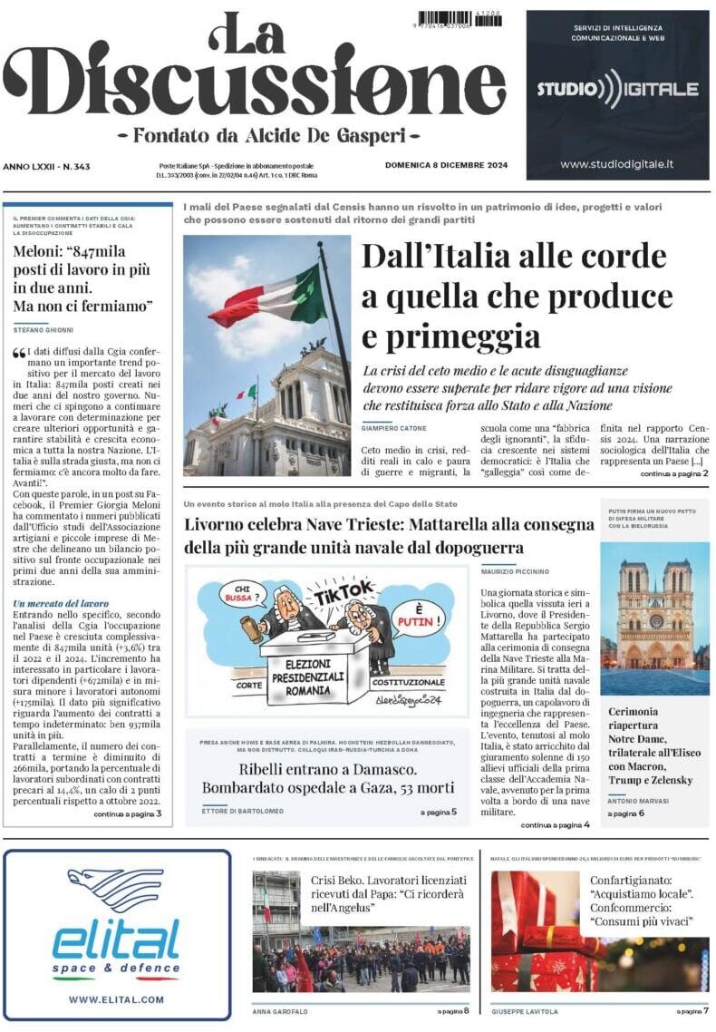 Prima-pagina-la-discussione-edizione-di-oggi-09-12-2024