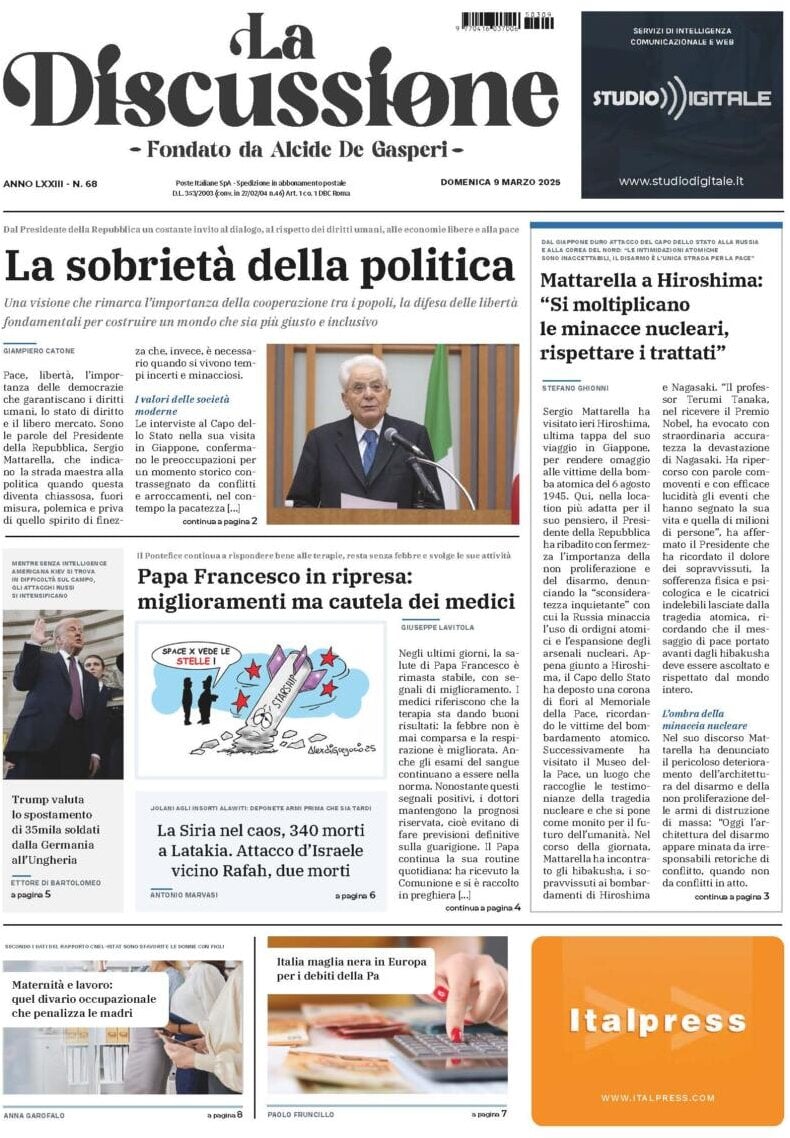 Prima-pagina-la-discussione-edizione-di-oggi-10-03-2025