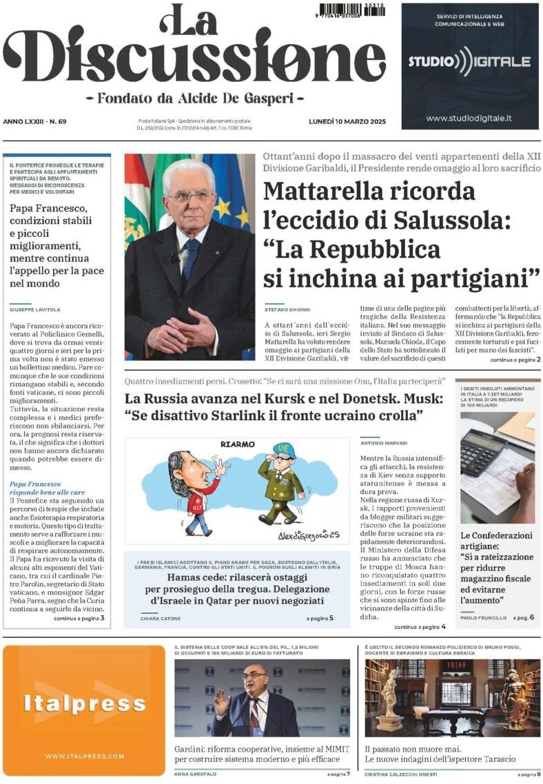 Prima-pagina-la-discussione-edizione-di-oggi-11-03-2025