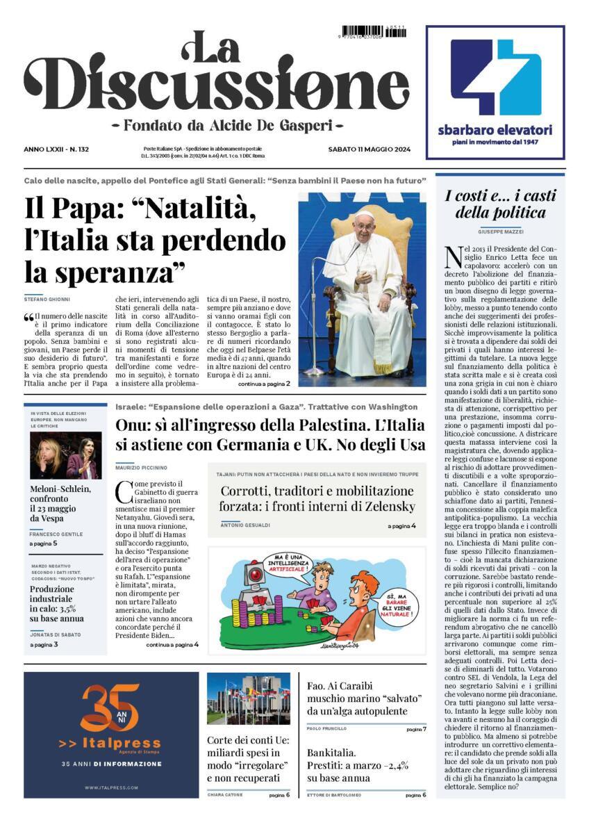 Prima-pagina-la-discussione-edizione-di-oggi-11-05-2024