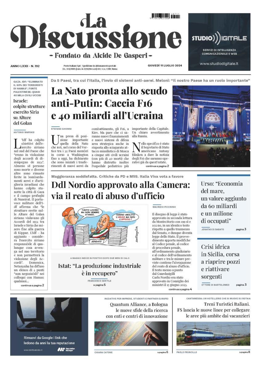 Prima-pagina-la-discussione-edizione-di-oggi-11-07-2024