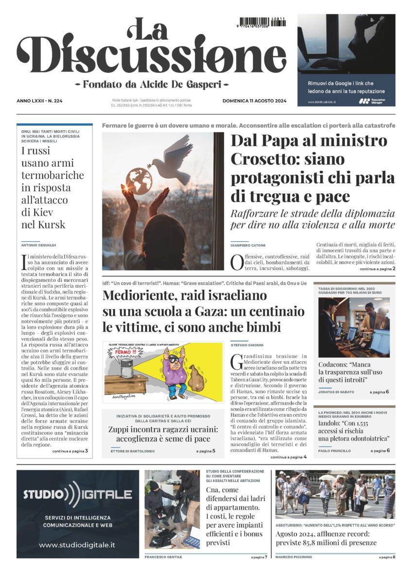 Prima-pagina-la-discussione-edizione-di-oggi-11-08-2024