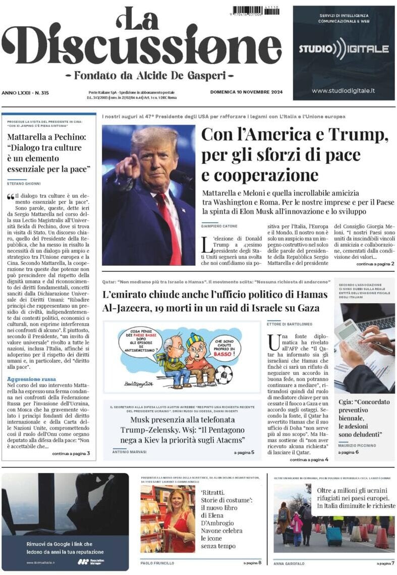 Prima-pagina-la-discussione-edizione-di-oggi-11-11-2024