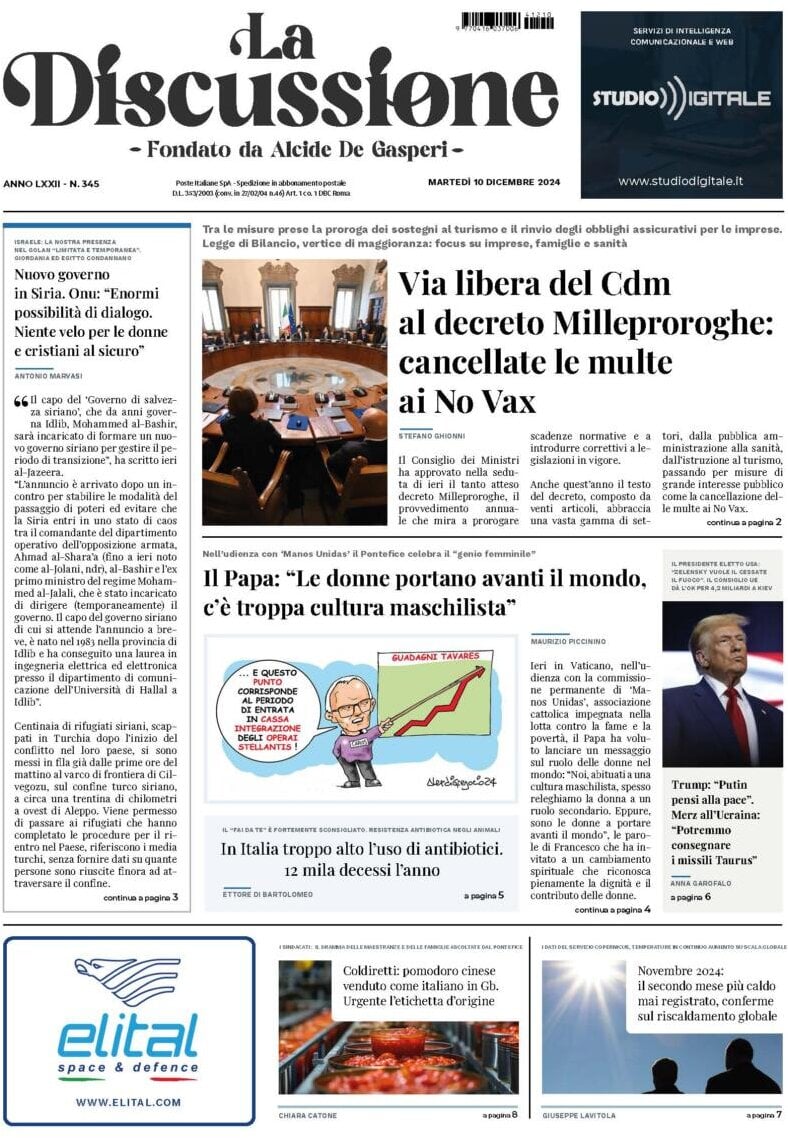 Prima-pagina-la-discussione-edizione-di-oggi-11-12-2024