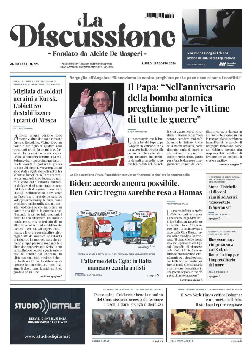 Prima-pagina-la-discussione-edizione-di-oggi-12-08-2024