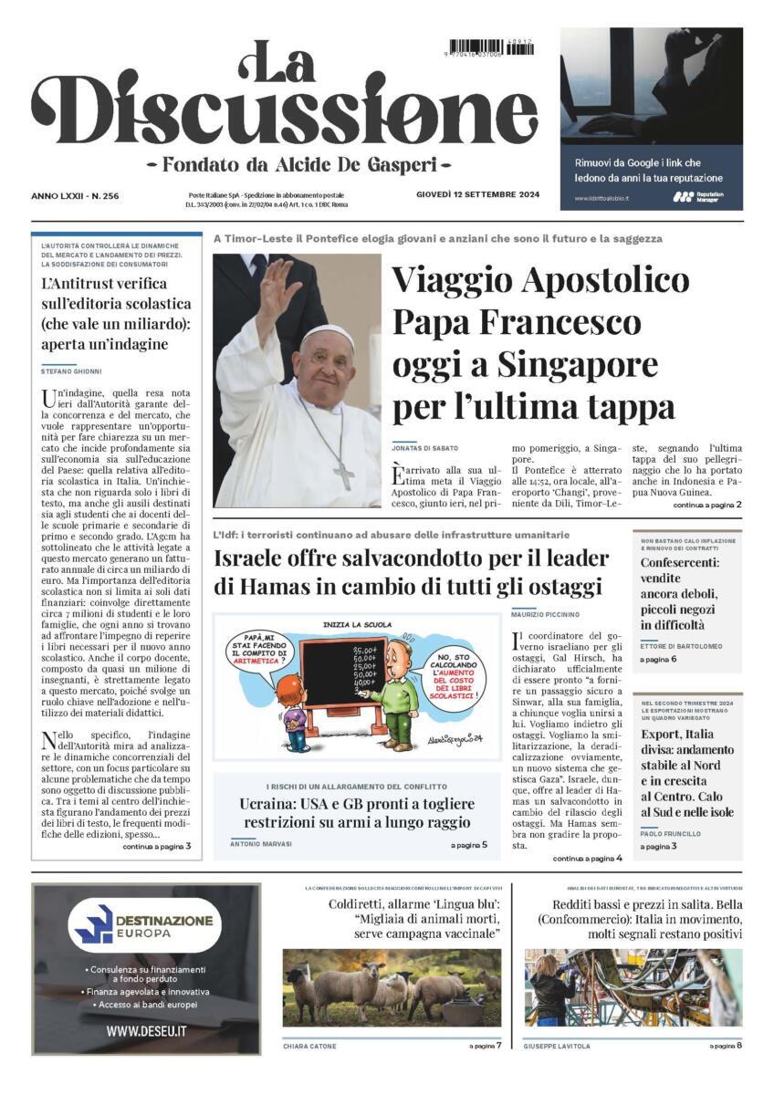 Prima-pagina-la-discussione-edizione-di-oggi-12-09-2024