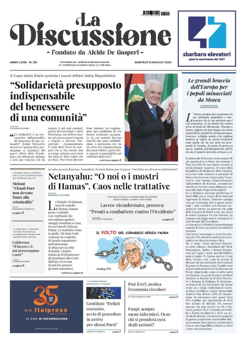 Prima-pagina-la-discussione-edizione-di-oggi-14-05-2024