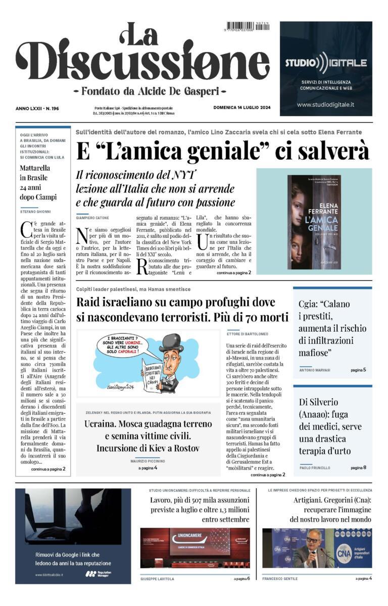 Prima-pagina-la-discussione-edizione-di-oggi-14-07-2024