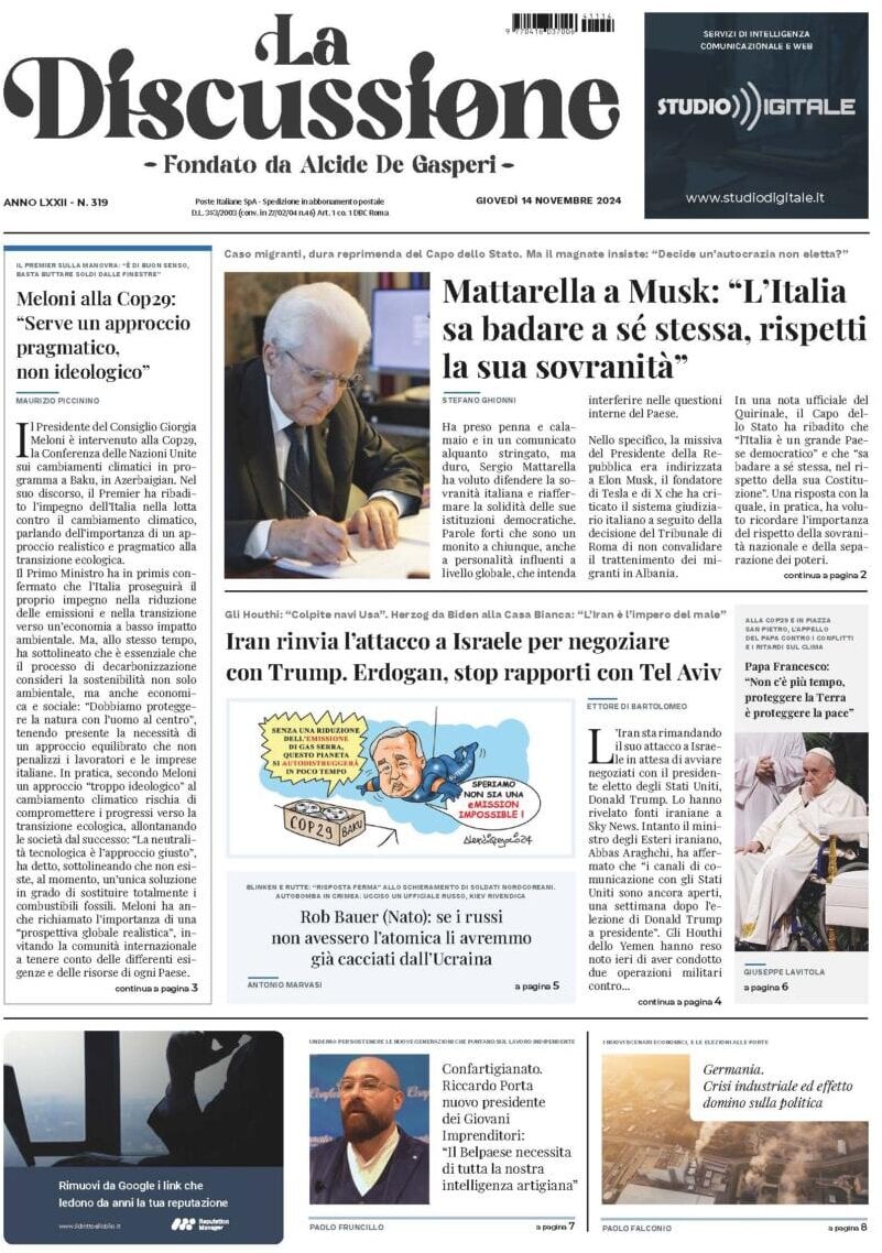 Prima-pagina-la-discussione-edizione-di-oggi-15-11-2024