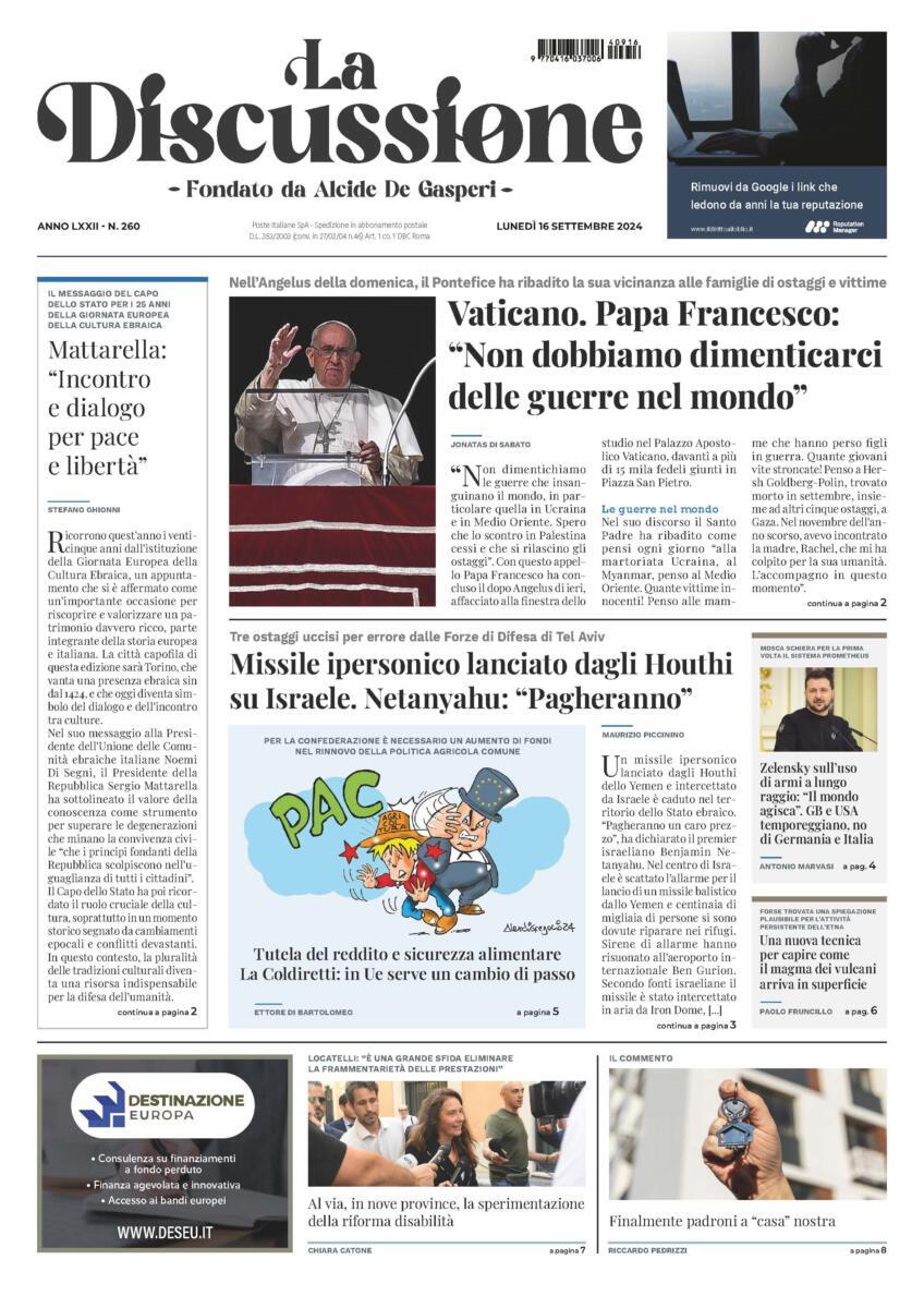 Prima-pagina-la-discussione-edizione-di-oggi-16-09-2024