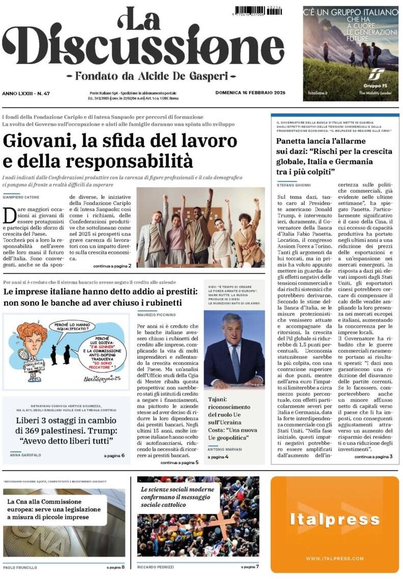 Prima-pagina-la-discussione-edizione-di-oggi-17-02-2025