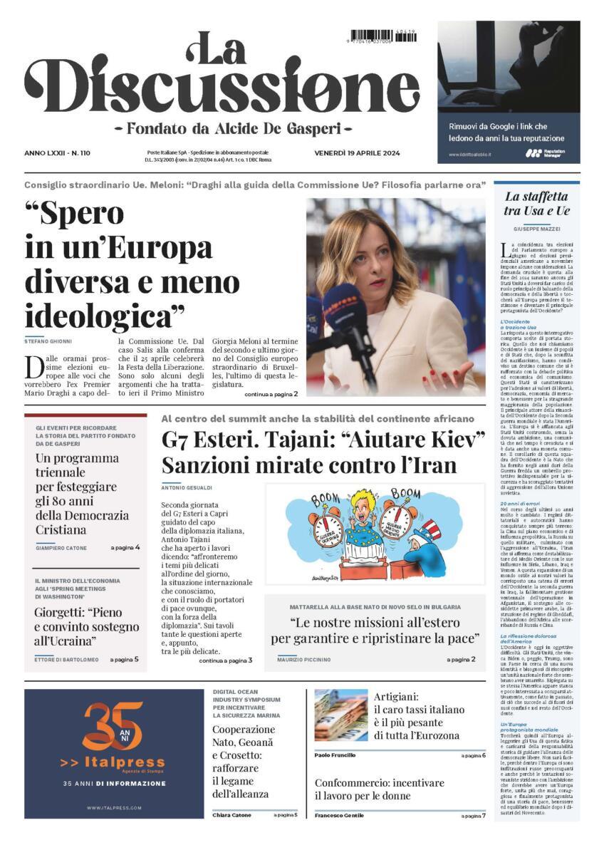 Prima-pagina-la-discussione-edizione-di-oggi-19-04-2024