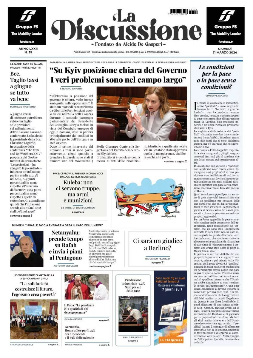 Prima-pagina-la-discussione-edizione-di-oggi-21-03-2024