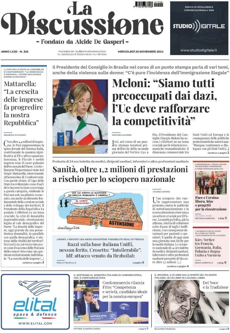 Prima-pagina-la-discussione-edizione-di-oggi-21-11-2024