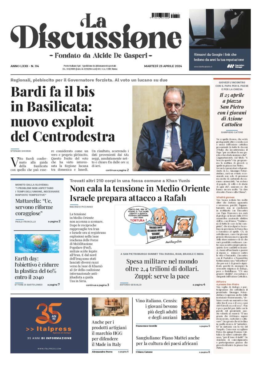 Prima-pagina-la-discussione-edizione-di-oggi-23-04-2024