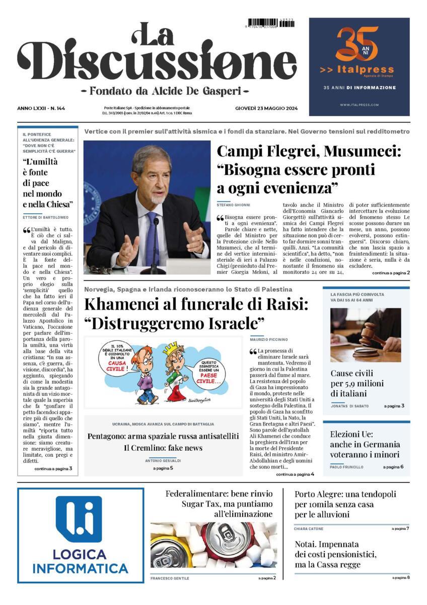 Prima-pagina-la-discussione-edizione-di-oggi-23-05-2024