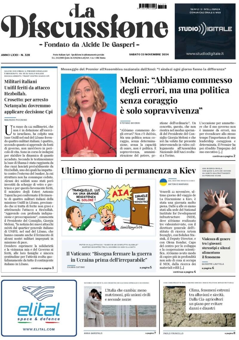 Prima-pagina-la-discussione-edizione-di-oggi-24-11-2024