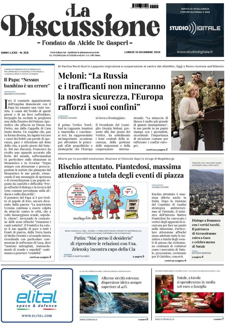 Prima-pagina-la-discussione-edizione-di-oggi-24-12-2024