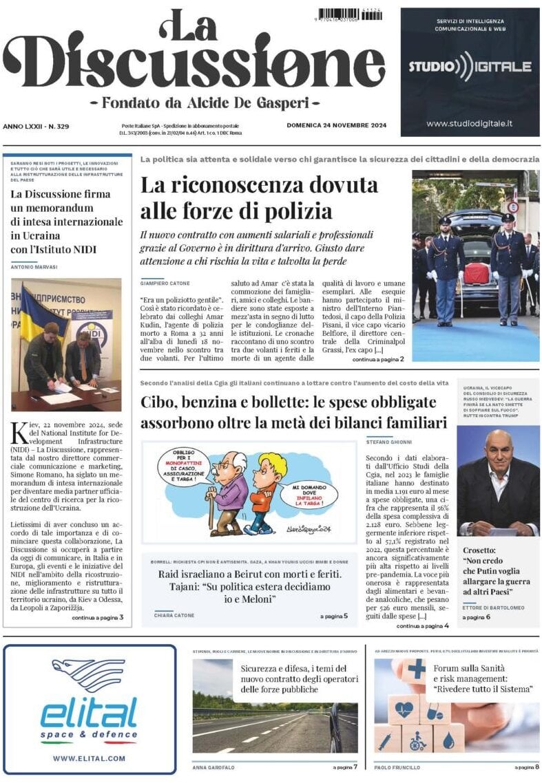 Prima-pagina-la-discussione-edizione-di-oggi-25-11-2024