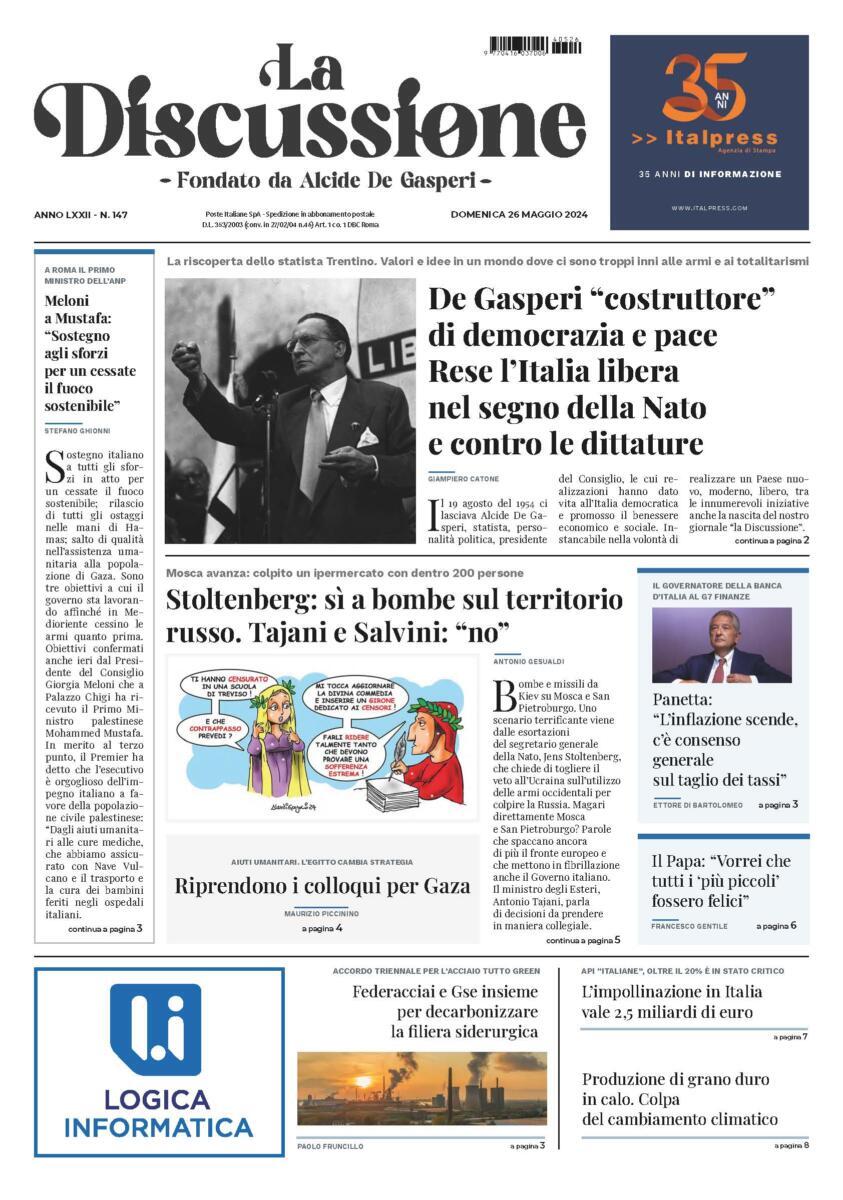 Prima-pagina-la-discussione-edizione-di-oggi-26-05-2024