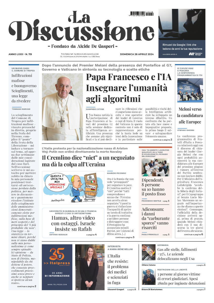 Prima-pagina-la-discussione-edizione-di-oggi-28-04-2024