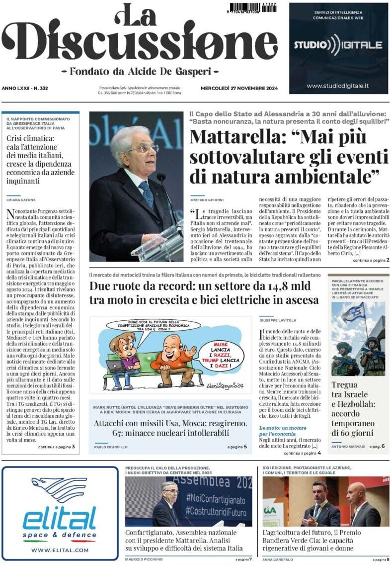 Prima-pagina-la-discussione-edizione-di-oggi-28-11-2024