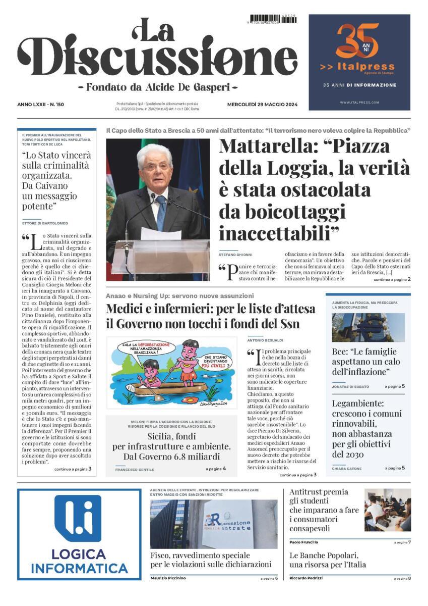 Prima-pagina-la-discussione-edizione-di-oggi-29-05-2024