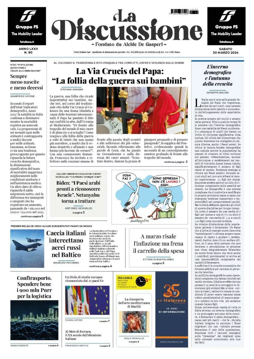 Prima-pagina-la-discussione-edizione-di-oggi-30-03-2024