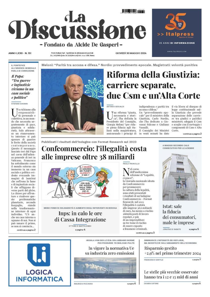 Prima-pagina-la-discussione-edizione-di-oggi-30-05-2024