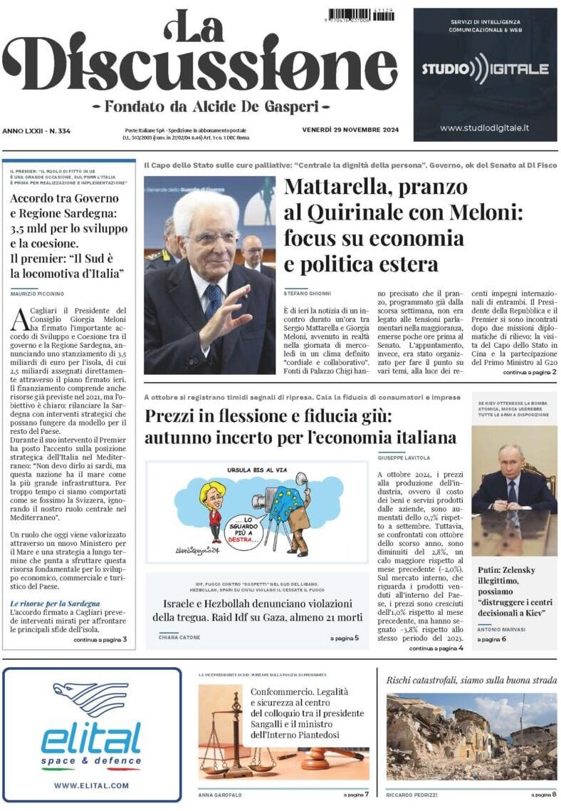 Prima-pagina-la-discussione-edizione-di-oggi-30-11-2024