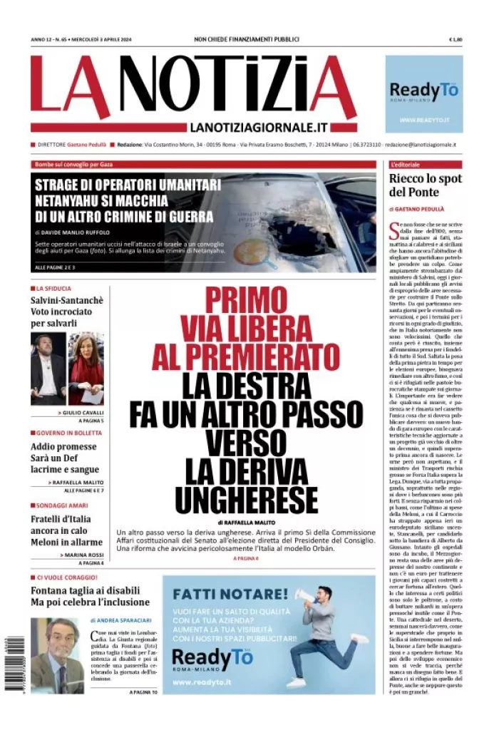 Prima-pagina-la-notizia-giornale-edizione-del-2024-04-03