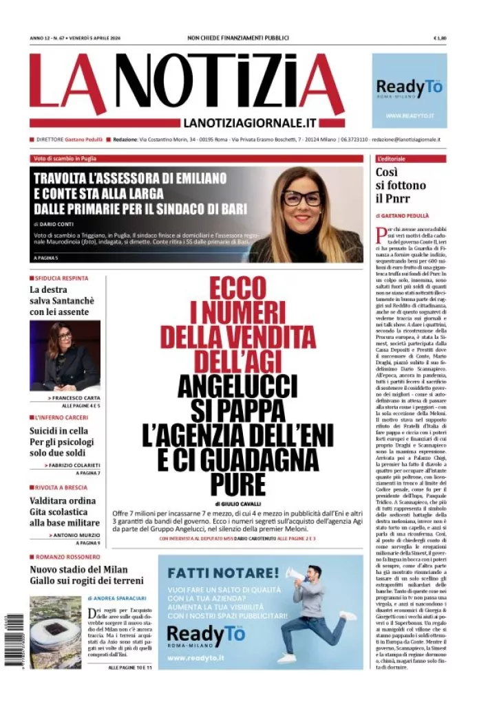 Prima-pagina-la-notizia-giornale-edizione-del-2024-04-05