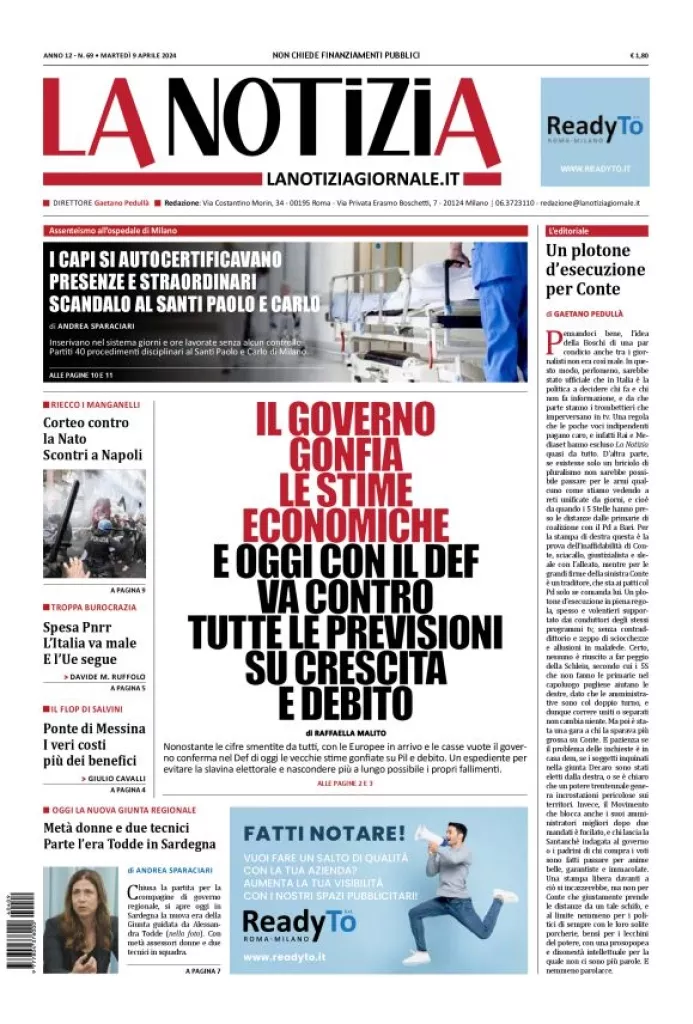 Prima-pagina-la-notizia-giornale-edizione-del-2024-04-09