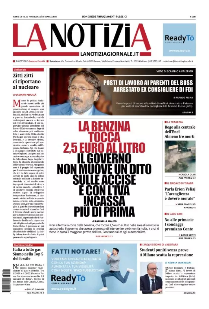 Prima-pagina-la-notizia-giornale-edizione-del-2024-04-10