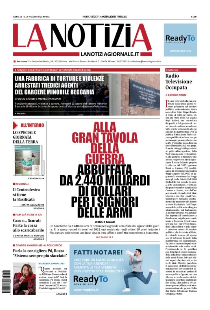 Prima-pagina-la-notizia-giornale-edizione-del-2024-04-23