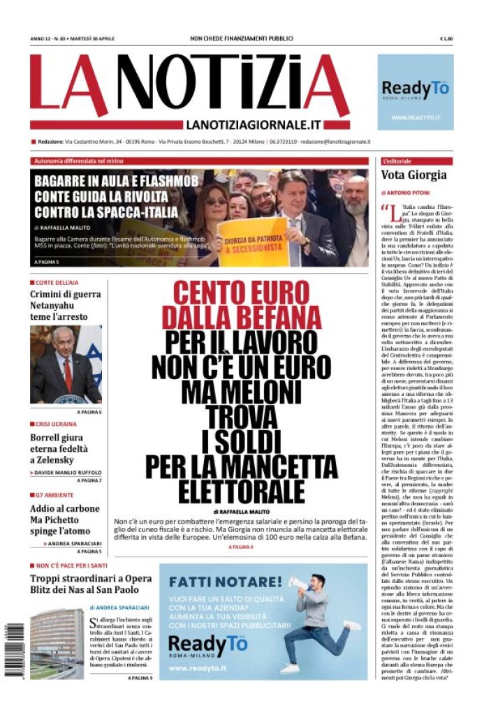 Prima-pagina-la-notizia-giornale-edizione-del-2024-04-30