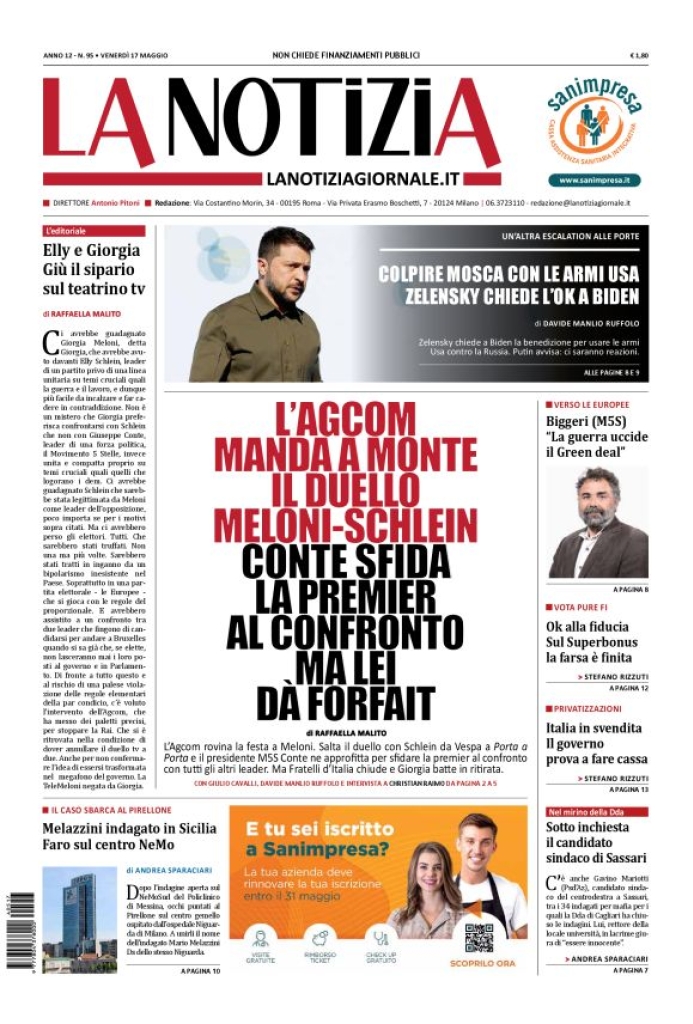 Prima-pagina-la-notizia-giornale-edizione-del-2024-05-17