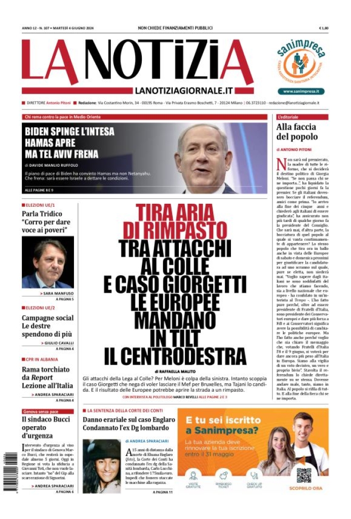 Prima-pagina-la-notizia-giornale-edizione-del-2024-06-04