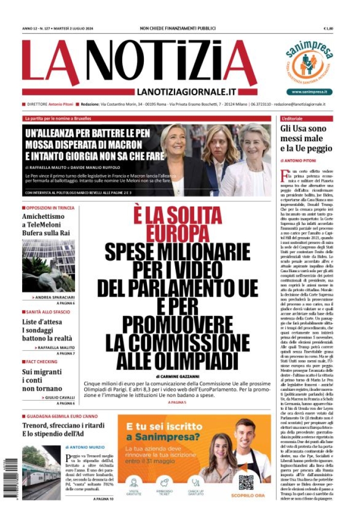 Prima-pagina-la-notizia-giornale-edizione-del-2024-07-02