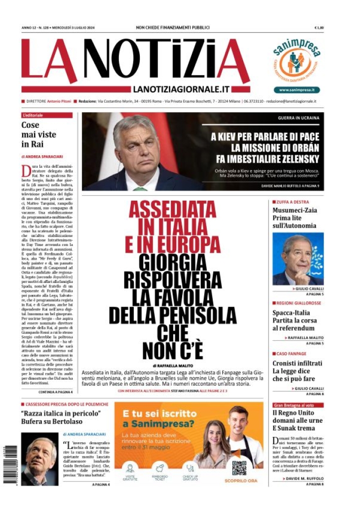 Prima-pagina-la-notizia-giornale-edizione-del-2024-07-03