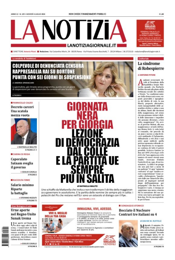 Prima-pagina-la-notizia-giornale-edizione-del-2024-07-04