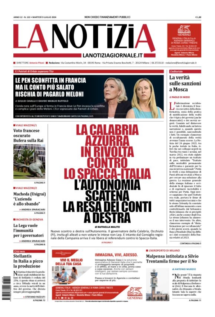 Prima-pagina-la-notizia-giornale-edizione-del-2024-07-09