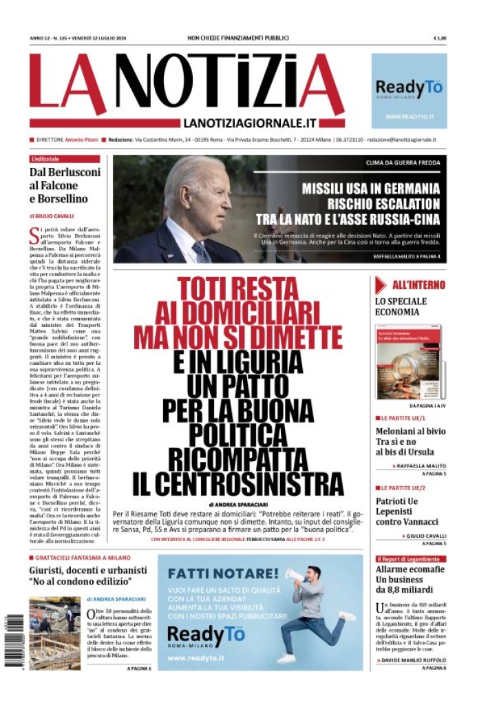 Prima-pagina-la-notizia-giornale-edizione-del-2024-07-12