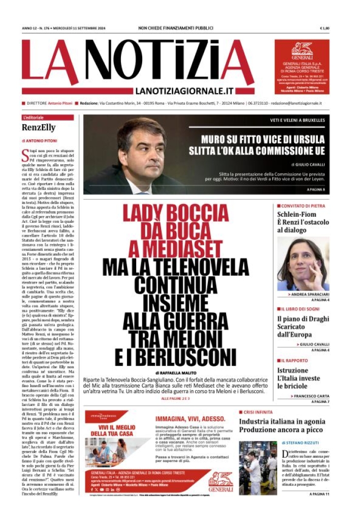 Prima-pagina-la-notizia-giornale-edizione-del-2024-09-11