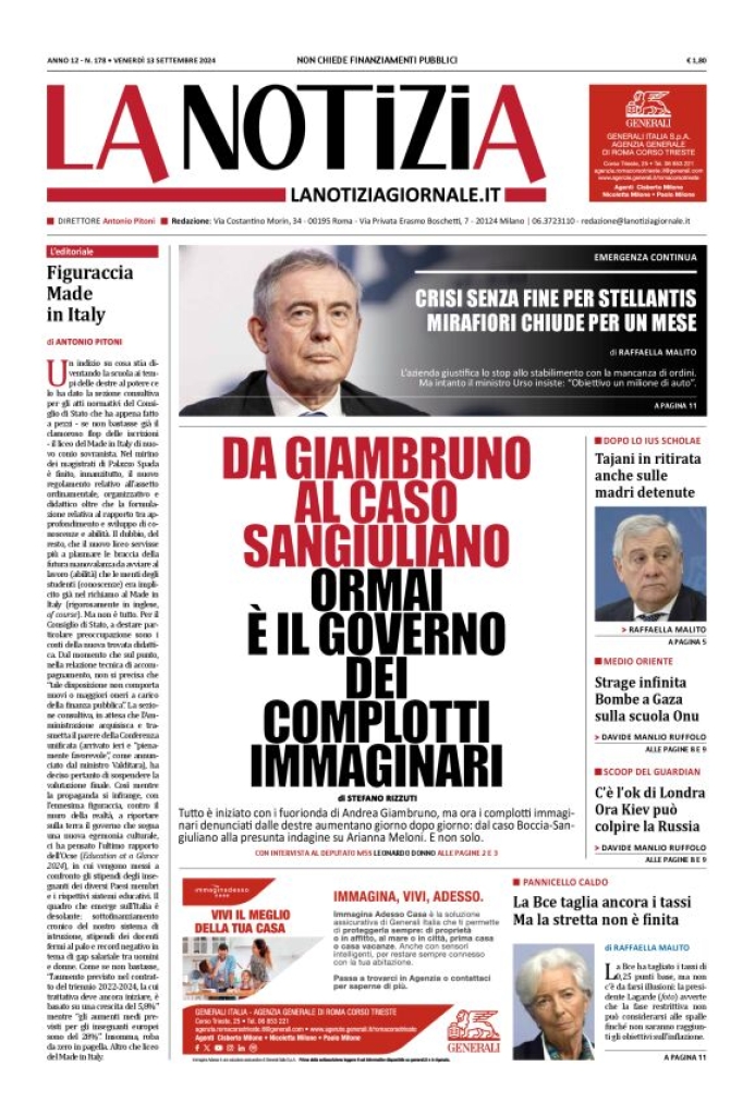 Prima-pagina-la-notizia-giornale-edizione-del-2024-09-13