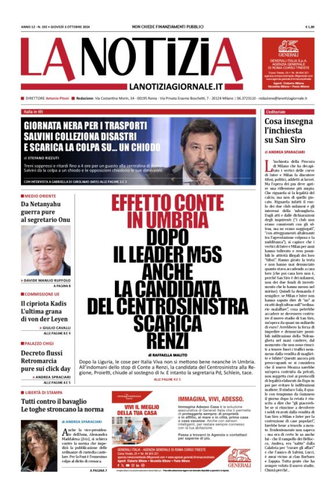 Prima-pagina-la-notizia-giornale-edizione-del-2024-10-03