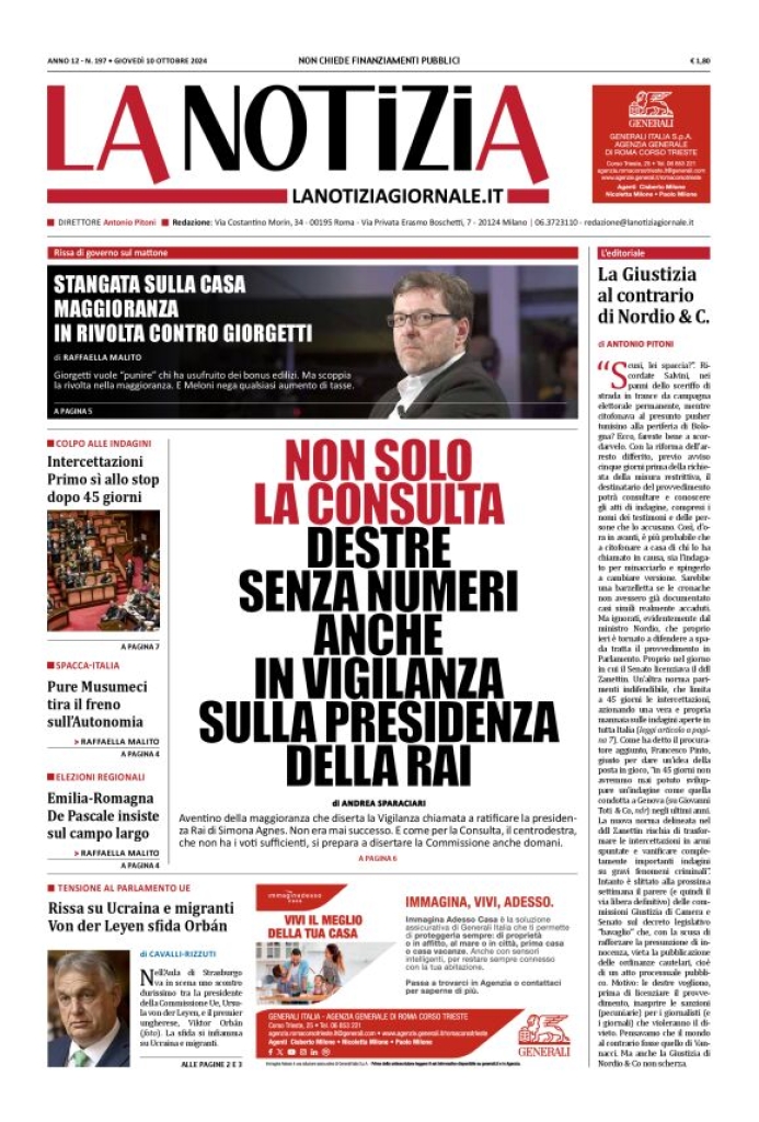 Prima-pagina-la-notizia-giornale-edizione-del-2024-10-10