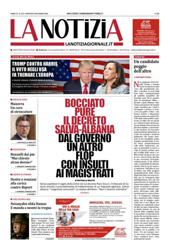 Prima-pagina-la-notizia-giornale-edizione-del-2024-11-05