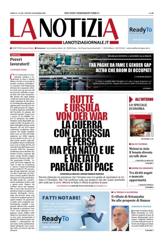 Prima-pagina-la-notizia-giornale-edizione-del-2024-12-19