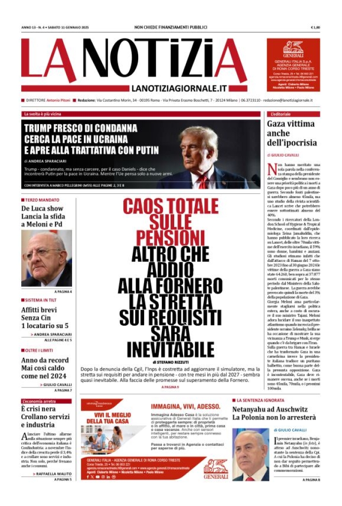 Prima-pagina-la-notizia-giornale-edizione-del-2025-01-11